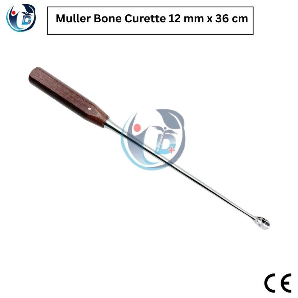 Muller Bone Curette – 12 mm x 36 cm, OR-Grade German Steel Surgical Instrument