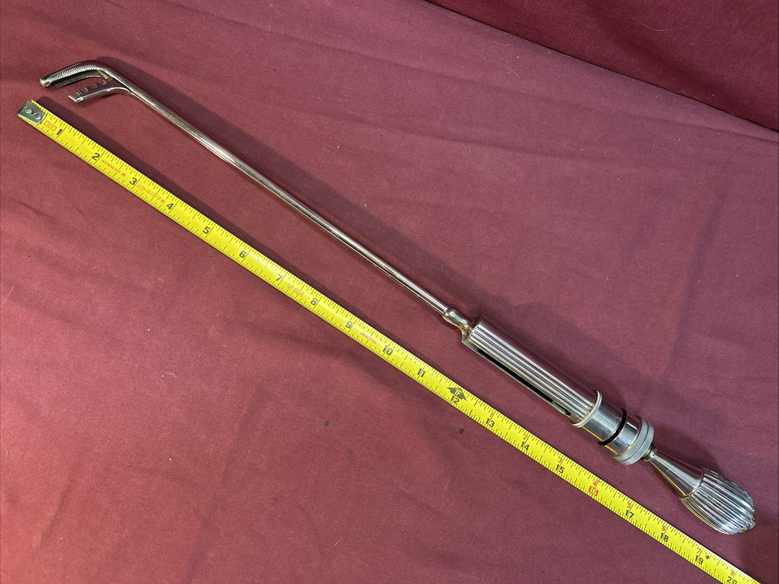 Atq. 1900 Mueller 19″ Lithotrite Stone Crusher Oddity Urology Surgical Stainless