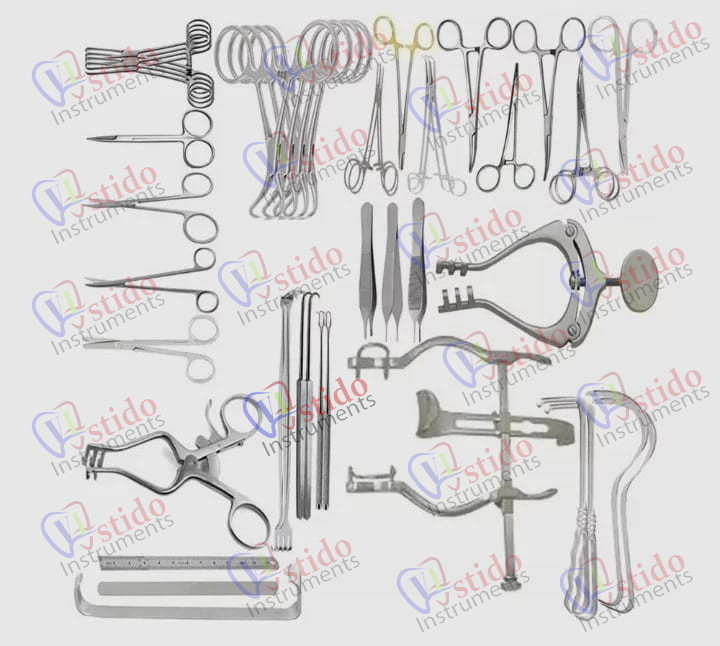 Pediatric Laparotomy Surgery Set 51 Pcs Medical Surgical Instruments Stainless