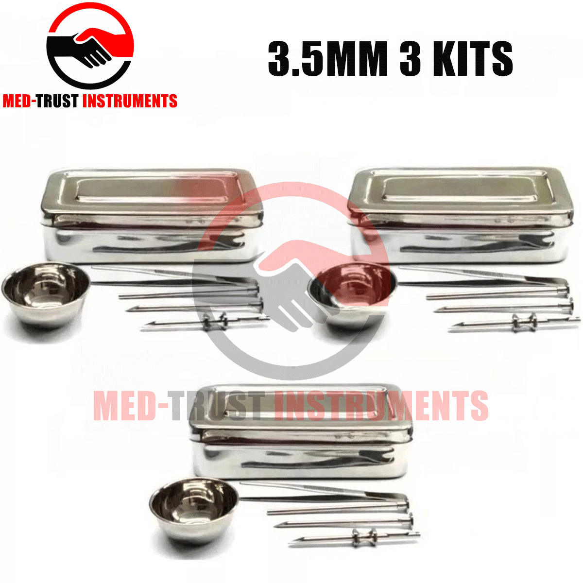 3 HRT Trocar kit 3.5mm 3 kits ,Hormone Replacement Pellet Insertion Kit 3 Sets