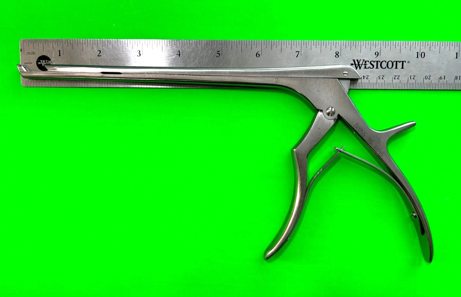 BOSS Surgical 70-1855 Orthopedic Kerrison Rongeur 5mm Up Bite, 40°, Shaft 8″