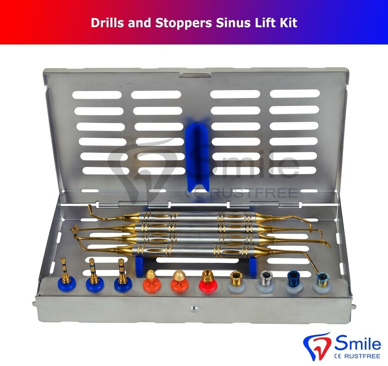 Dental Implant Elevation Kit Dask Drills Stopper Sinus Lift USA Premium Quality