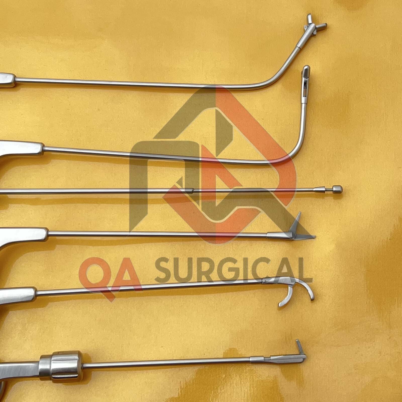 Fess Instruments Set, Endoscopic Sinus Surgery 6 Pcs ENT Instrument Set German