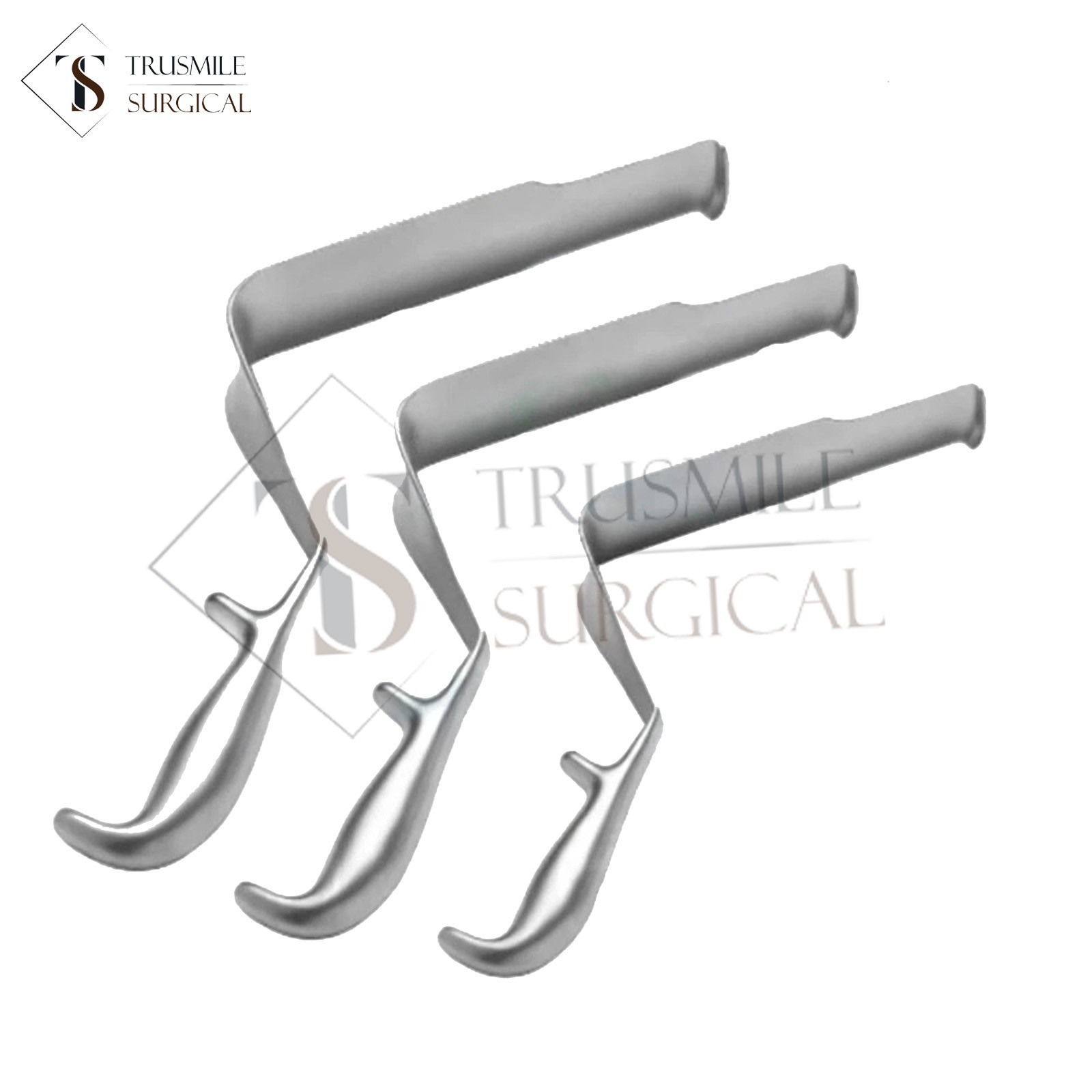 ST Mark Pelvis Retractor Deep Surgery Set Of 3Pcs Orthopedic Surgical Instrument