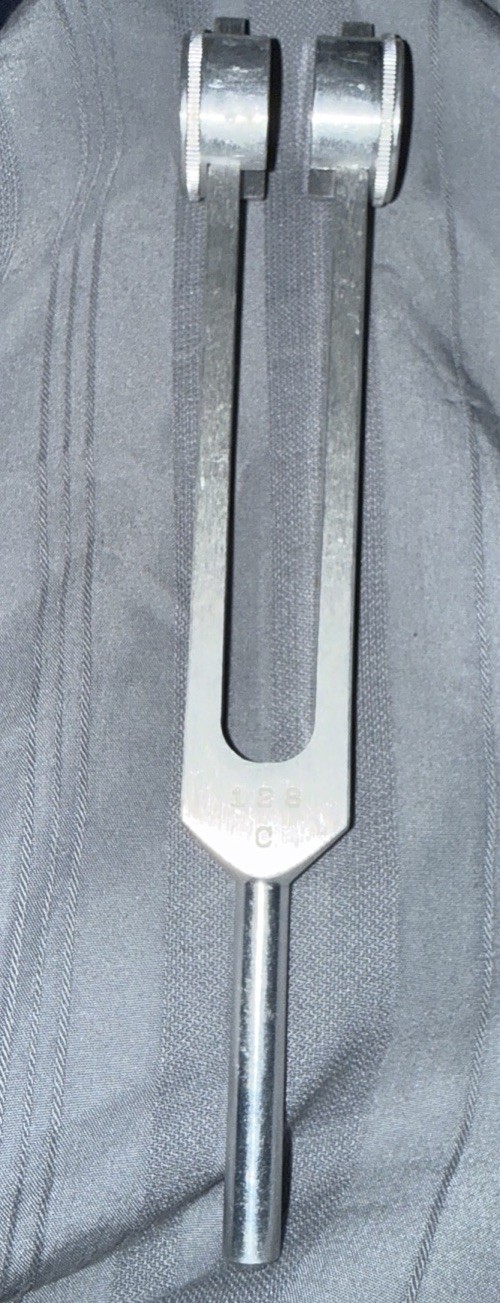 Tuning Fork C 128 Hz Medical-Grade with Fixed Weights BMS USA