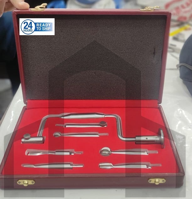 Hudson Brace hand drill Surgical orthopedic Instruments 7 Pcs Set