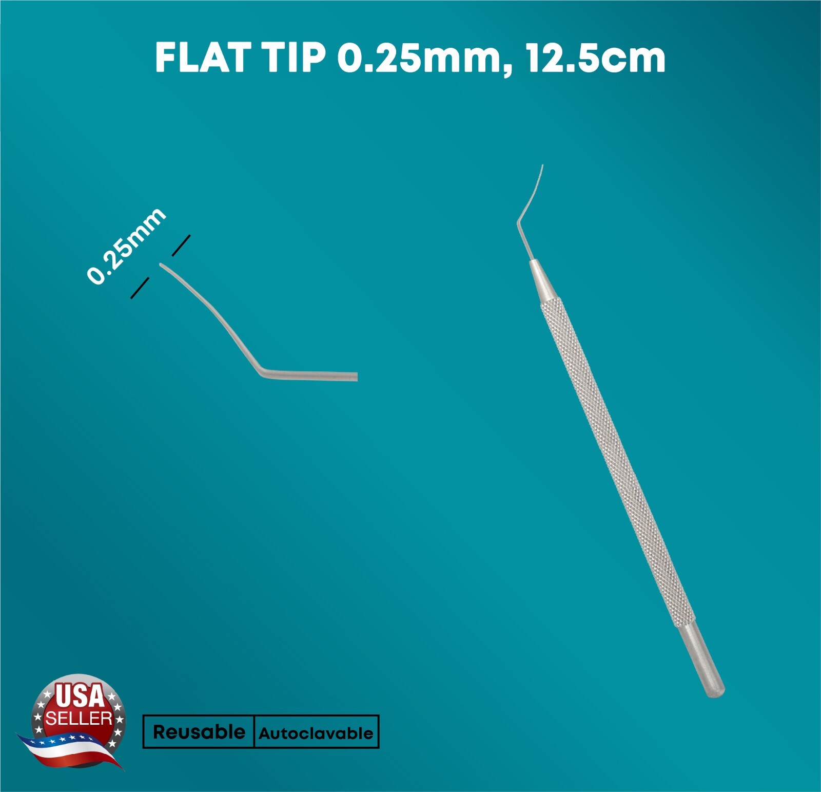 Barraquer Iris Spatula 0.25mm Nob Curved Ophthalmic Eyelid Eye Surgical Tools