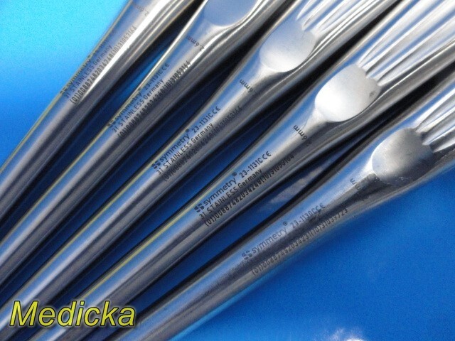 10X Aspen Symmetry Assorted Epstein; Bruns & Spinal Fusion Bone Curettes ~ 35751