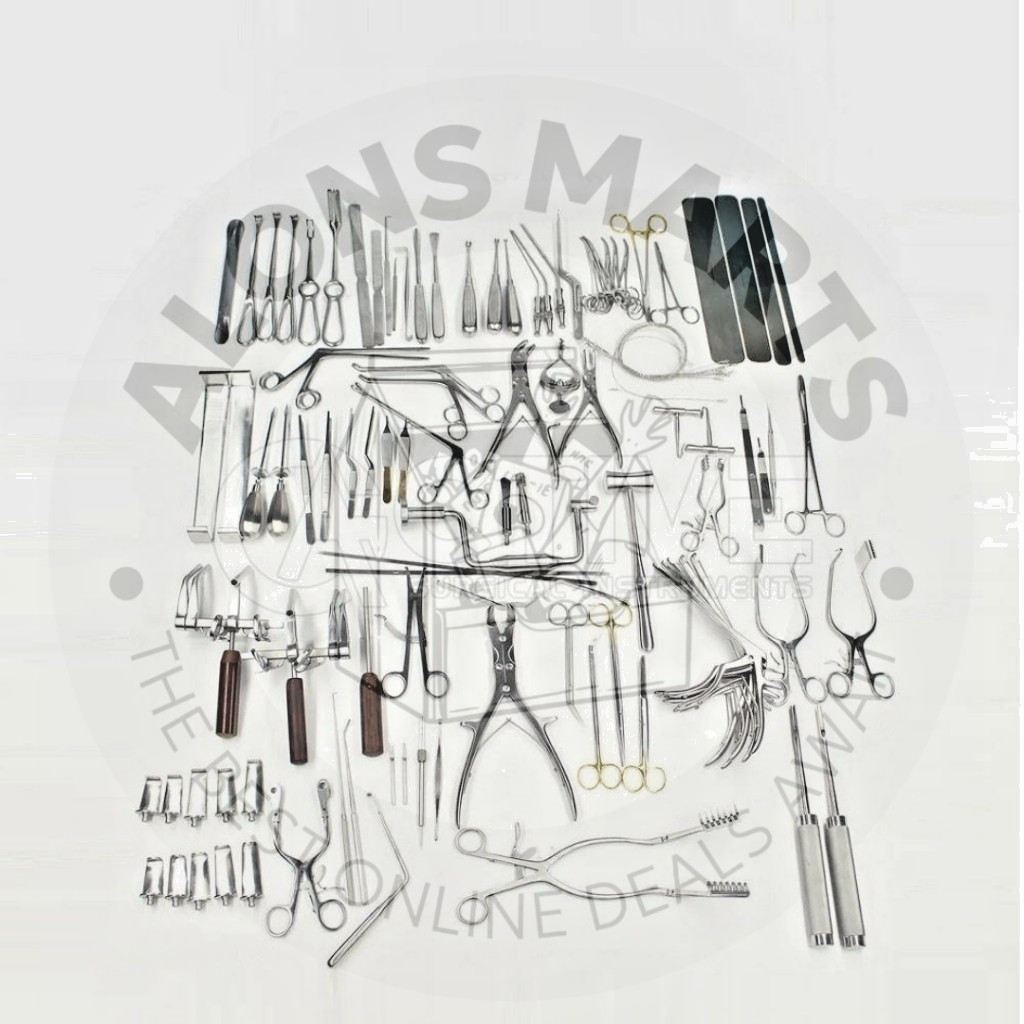 Complete Spinal and Craniotomy Surgery Set of 85 Pcs Premium Quality Instruments