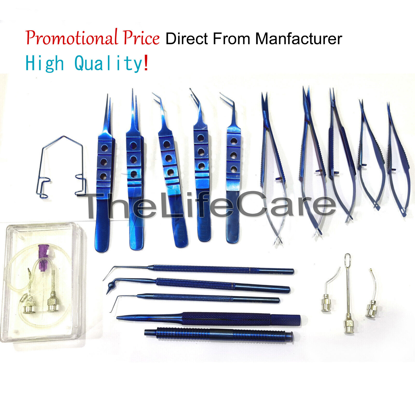21 pcs Cataract Set Eye Ophthalmic Surgery Surgical Instruments Tools Kit