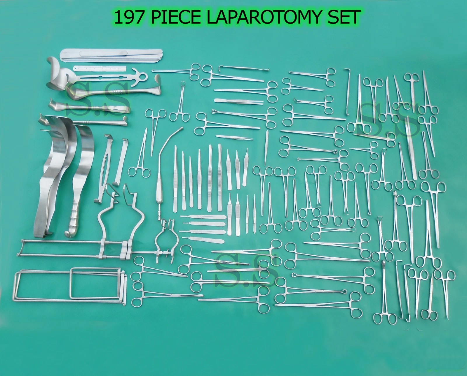 197 pcs Laparotomy Set – Surgical Medical Instruments Lot