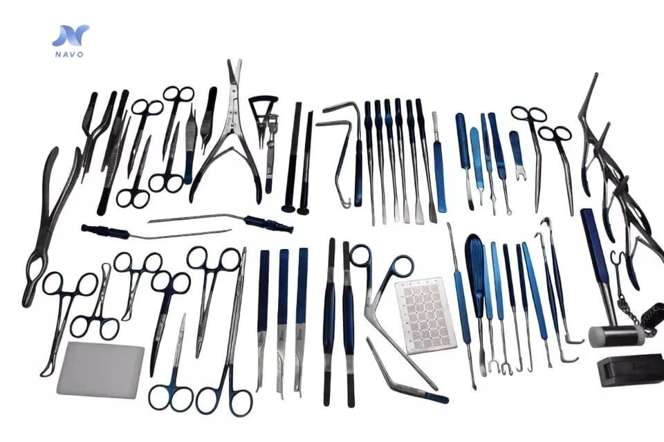 Rhinoplasty Instruments Set Titanium Coated Nose Surgery Tools with Storage Box