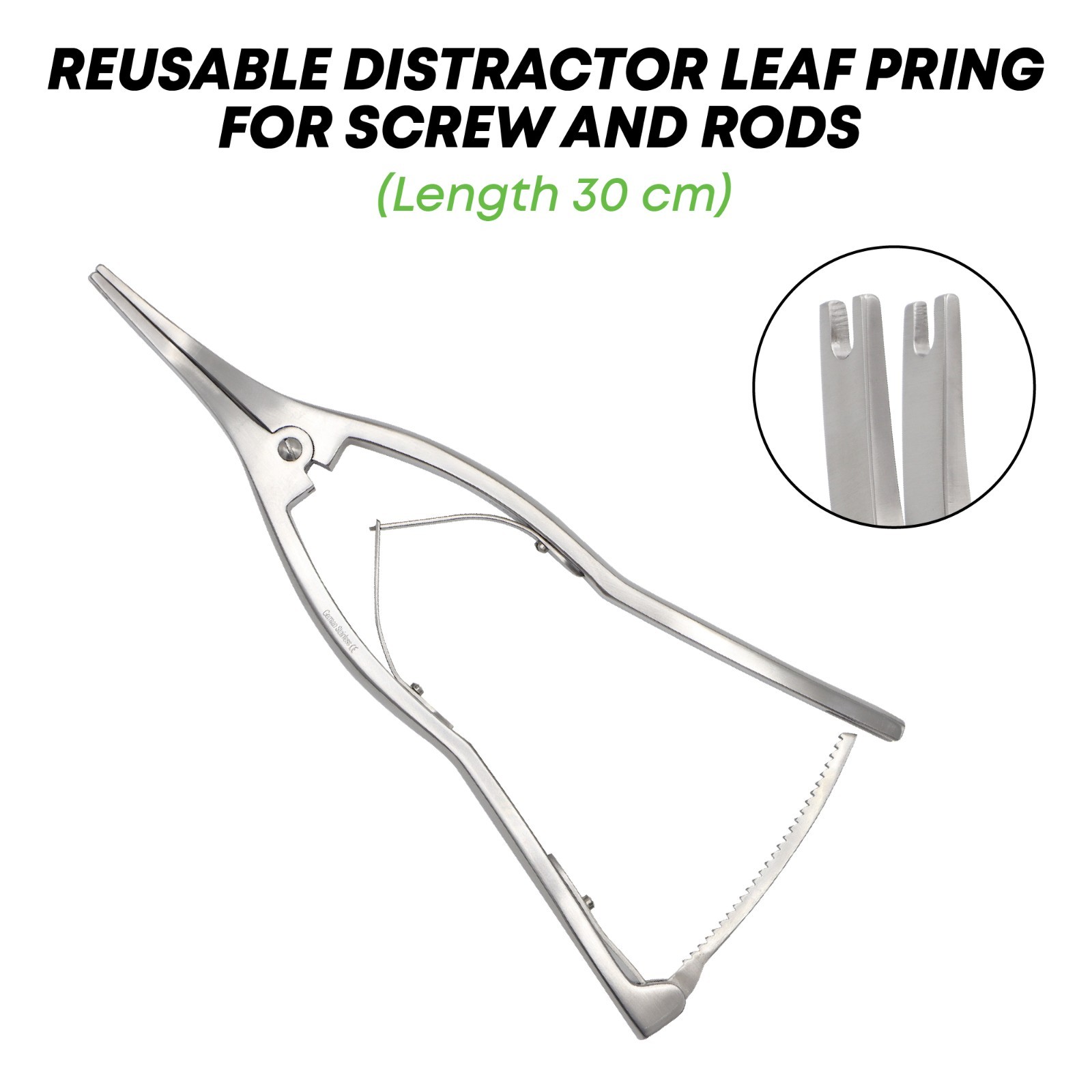 Distractor 30cm 12″ Leaf Spring for Screw & Rods Orthopedic Surgical Instrument