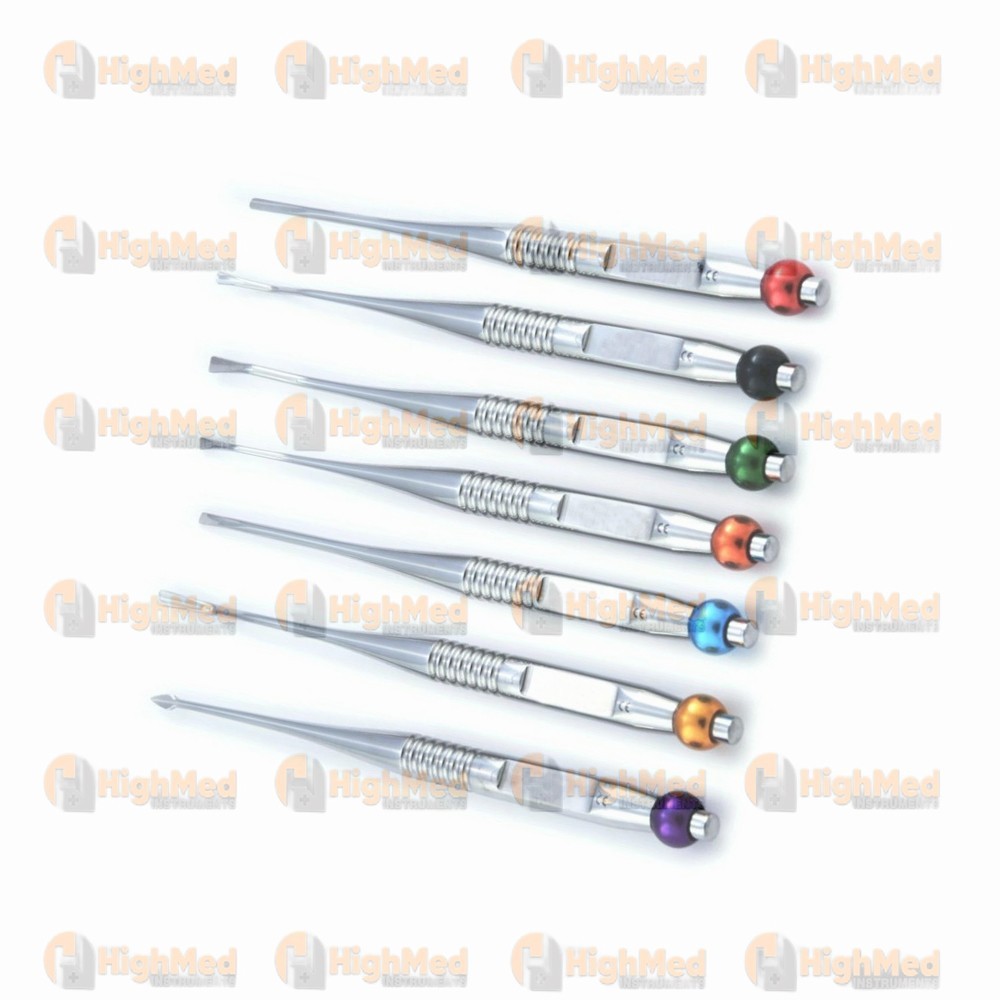 Luxating Elevators PDL Precise Tips Dental Surgical Veterinary 7 Pcs