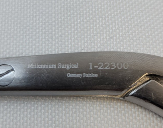 Millennium 1-22300 Hartman Nasal Dressing Forceps, Serrated Tips, 7.25″, ENT