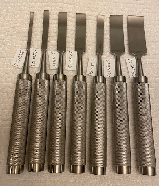 7PCS SET-COBB OSTEOTOME CURVED 11″ BLADE W/–6,10,16,19,13,25,32