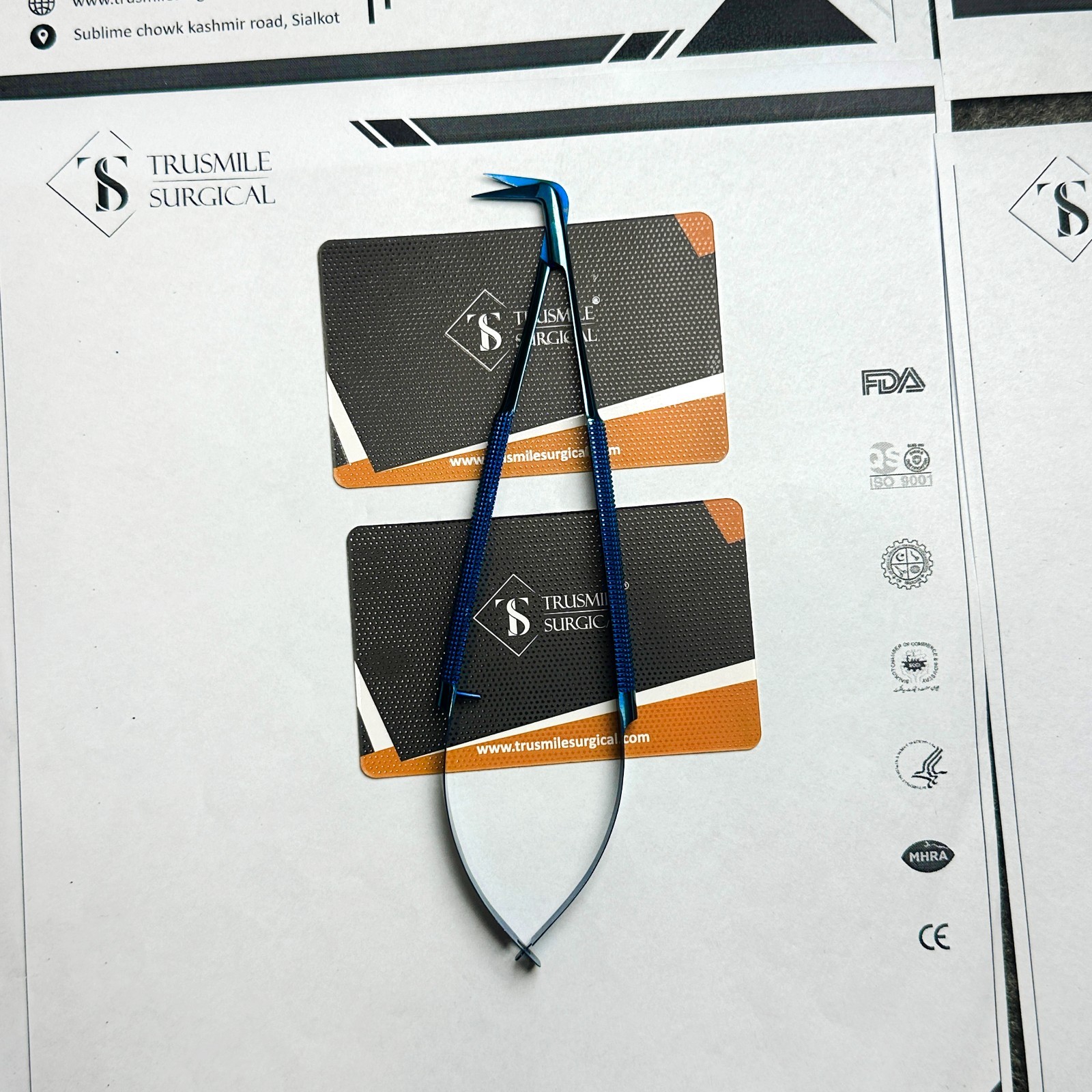 Micro Vascular Angled Surgical Scissors 120 Degree 7mm Blade