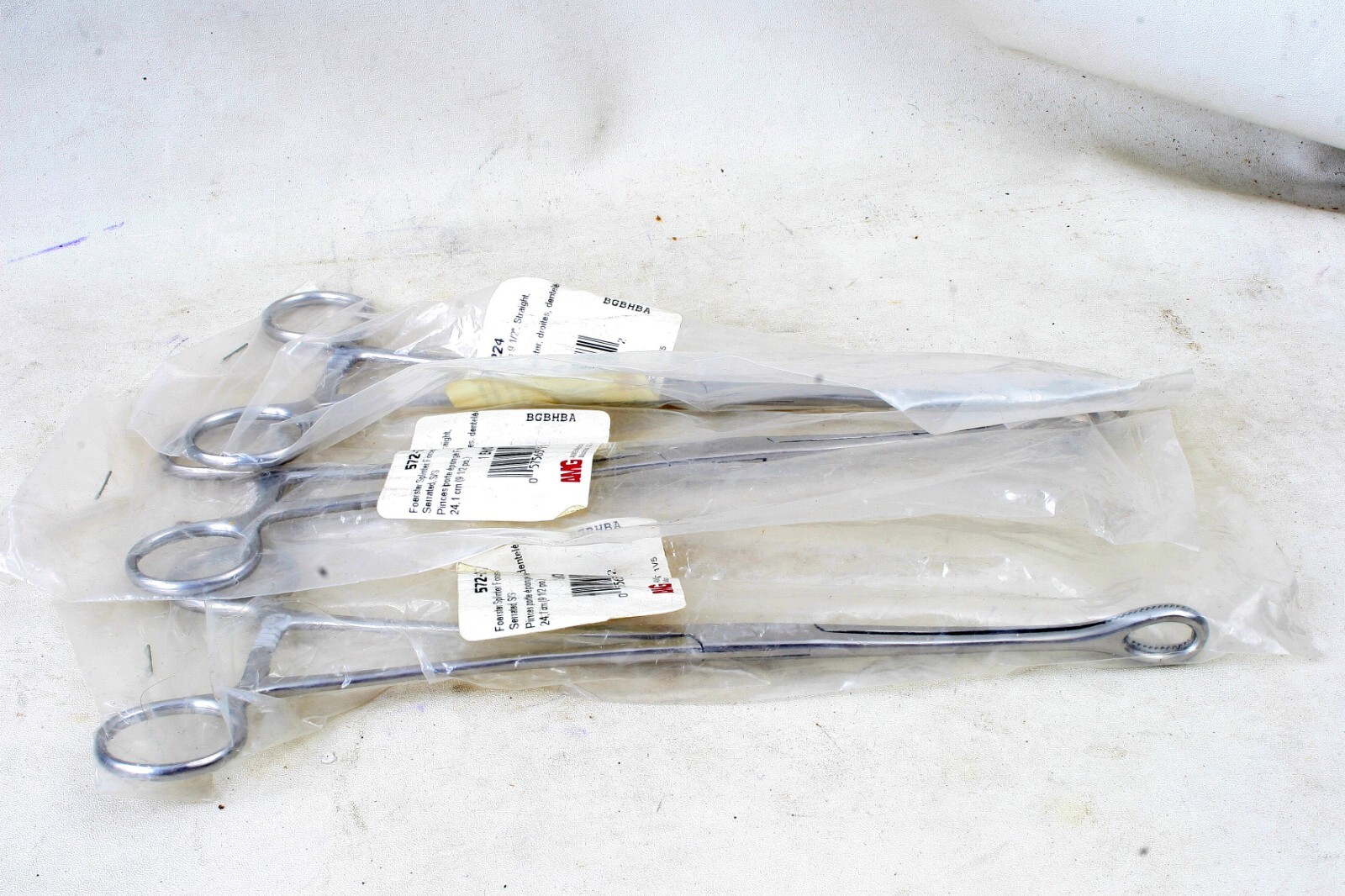 NOS Foerster Splinter/Sponge Forceps 9-1/2″ straight, serrated