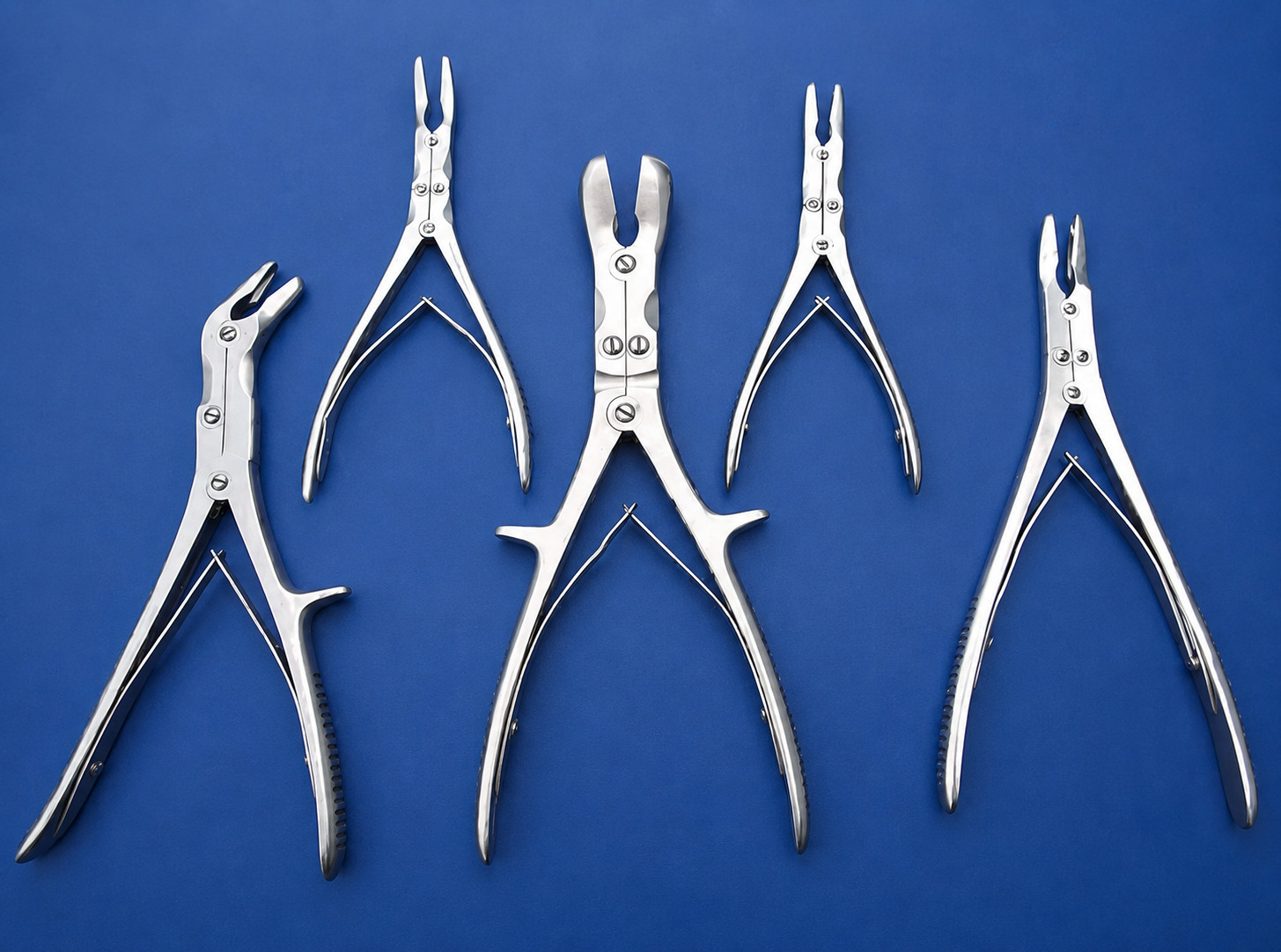 Set of 5 Orthopedic Rongeurs & Gouges Surgical Instruments Bone Surgery Tools