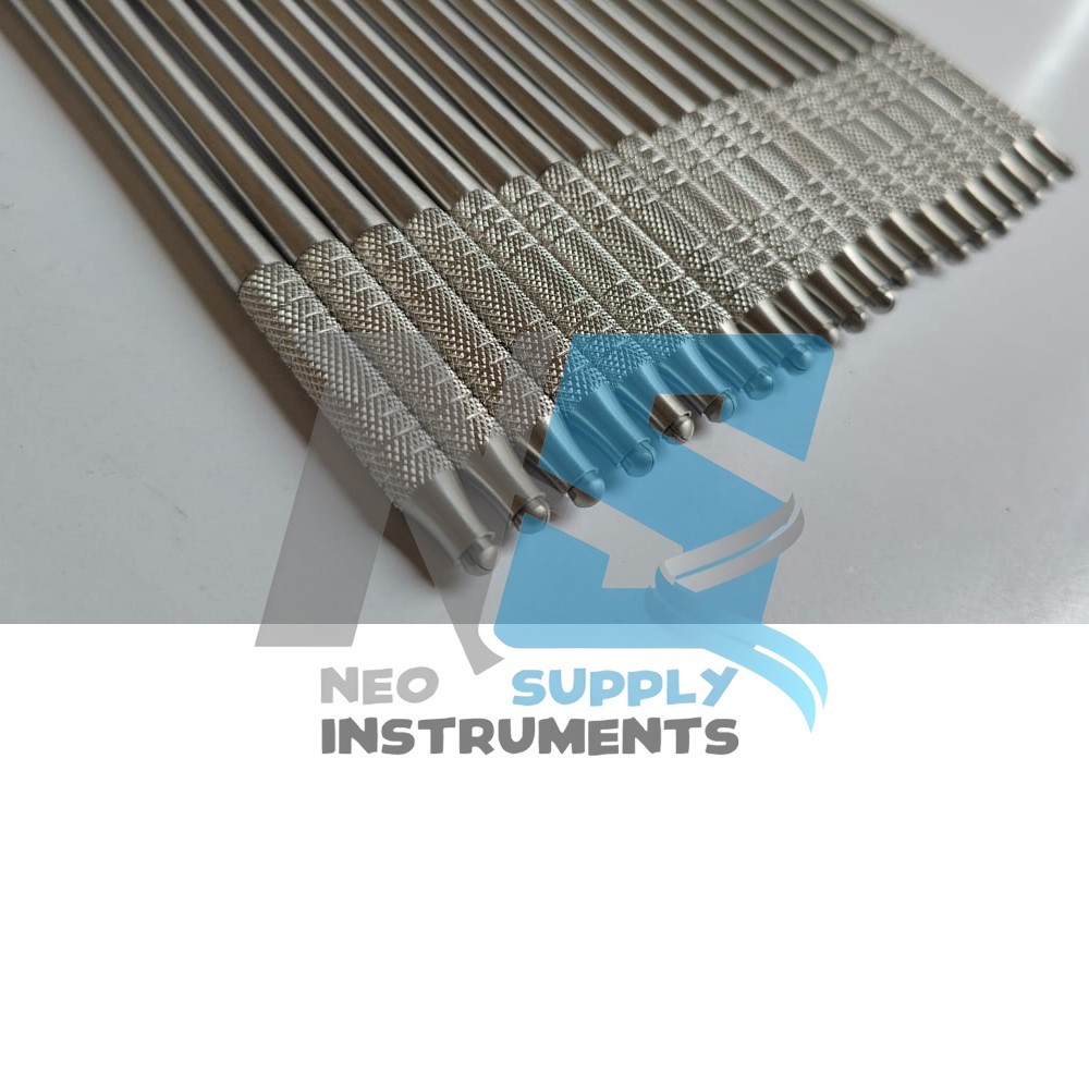 Beaver Blade Handle Round Knurled 20 pcs Stainless Steel Surgical Instrument
