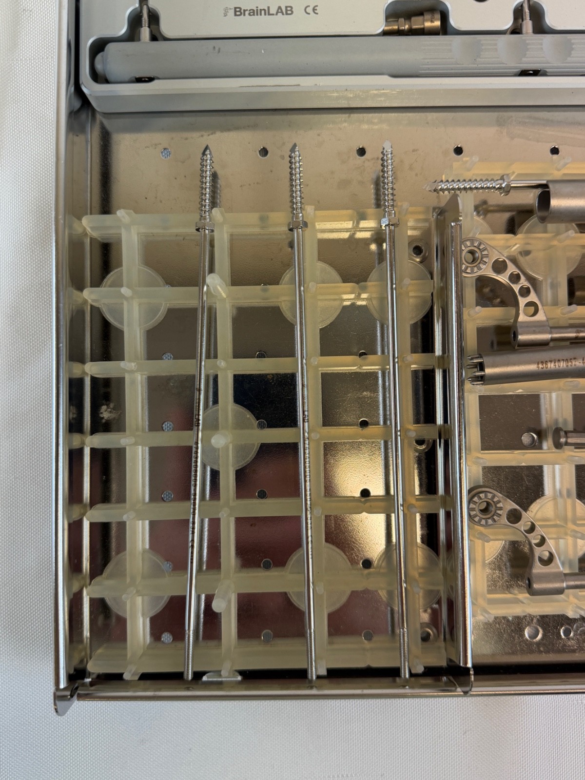 13 Piece Brainlab Naviaged Instrument Set w/ Sterilization Tray Orthopedics