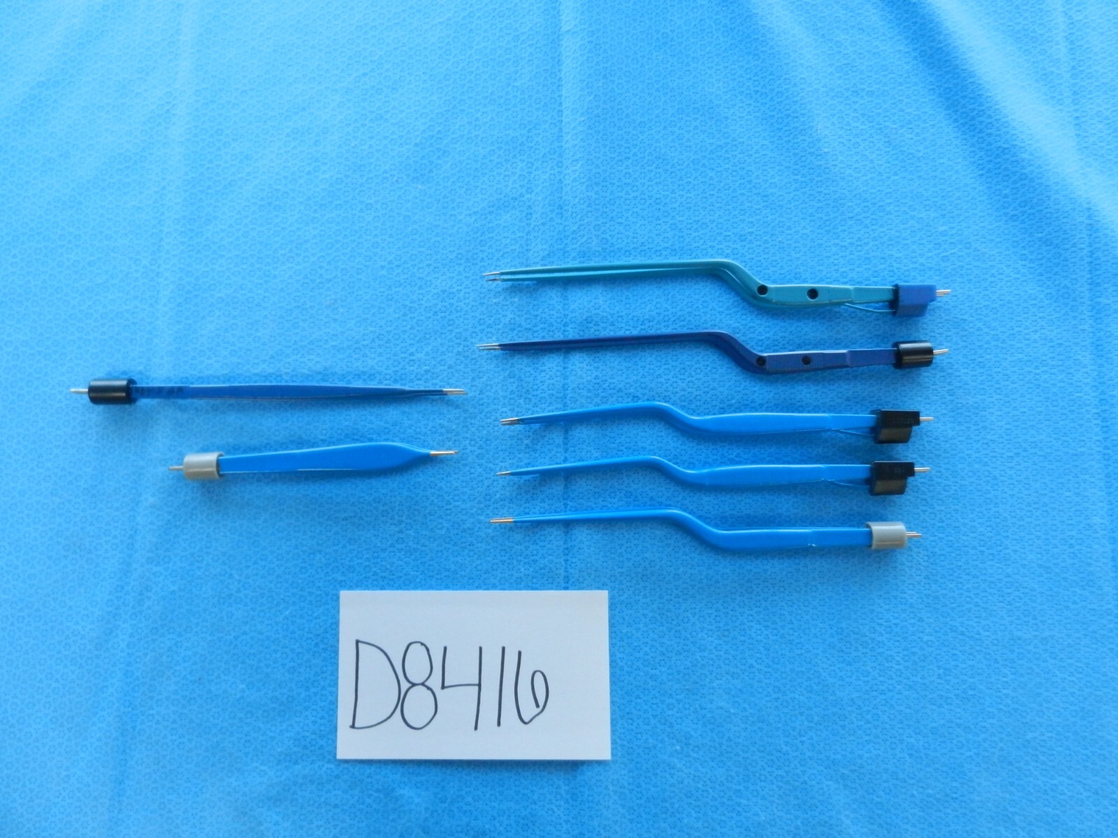 D8416 Codman V. Mueller Insulated Bipolar Forceps Lot of 7 13-21.5cm Long