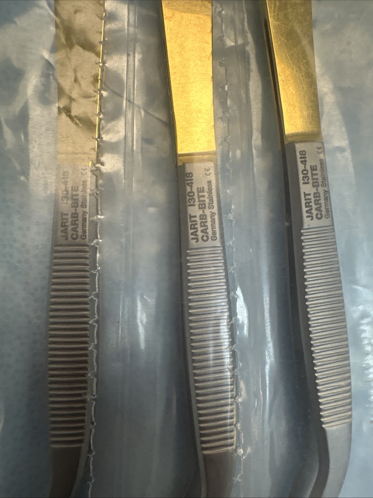NEW Integra Jarit 130-418 Cushing Tissue Forceps Carb-Bite, Scraper End, Bayonet