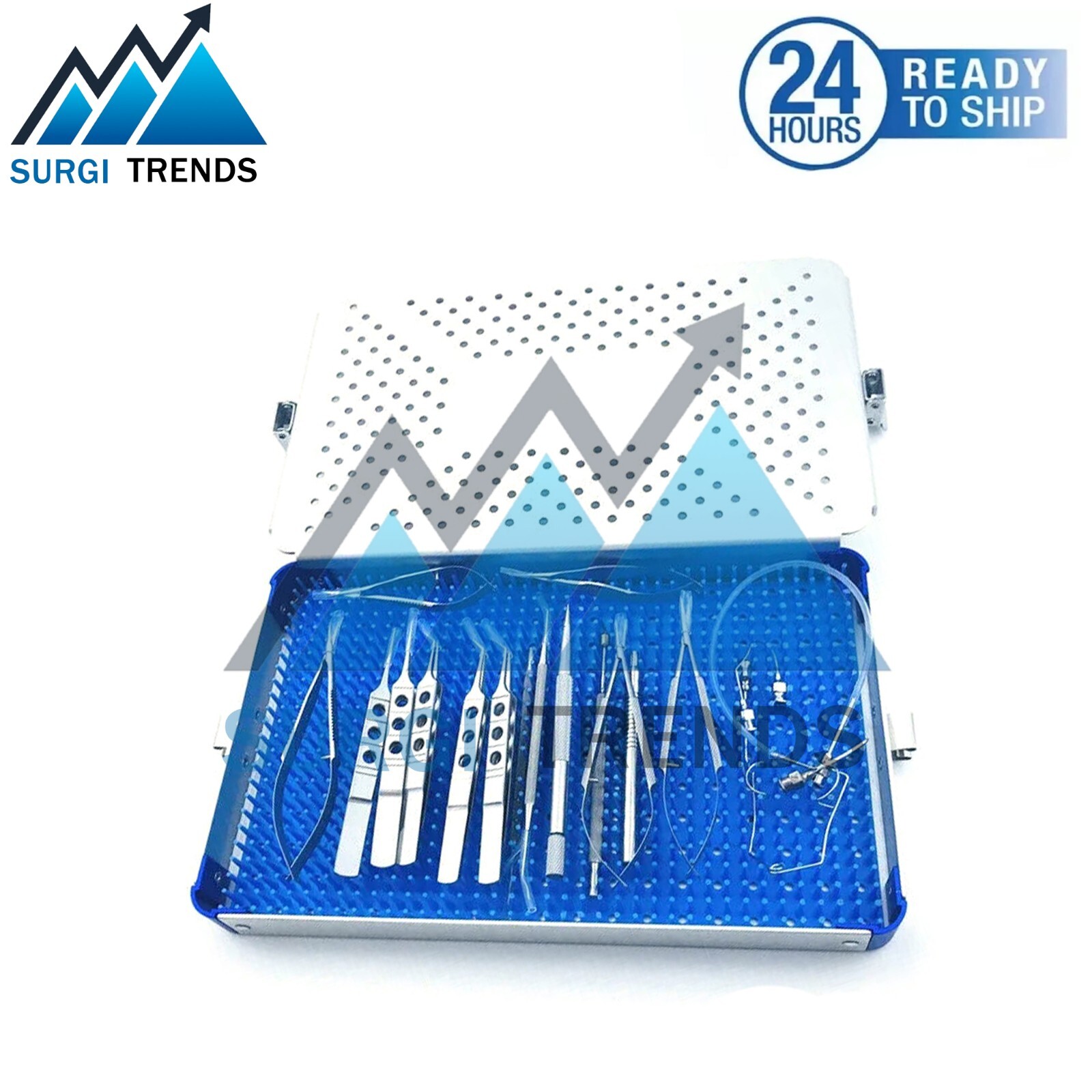 Eye Cataract Titanium Set 21 PCS Ophthalmic Surgical Instruments Set With Box