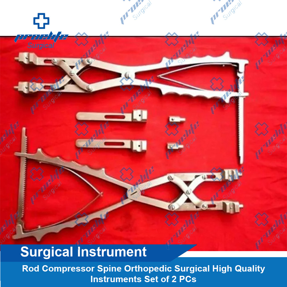 Rod Compressor Spine Orthopedic Surgical High Quality Instruments Set of 2 PCs