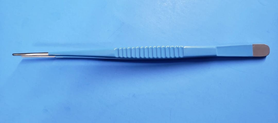 TR-258-E Debakey Tissue Forceps 9.5″ Blue Insulated 2mm Tip (Premium Quality)