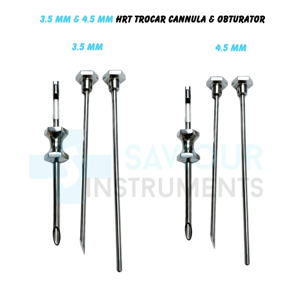 2 Set Hrt Trocar 3.5 mm & 4.5 mm Cannula Obturator 3 pcs set