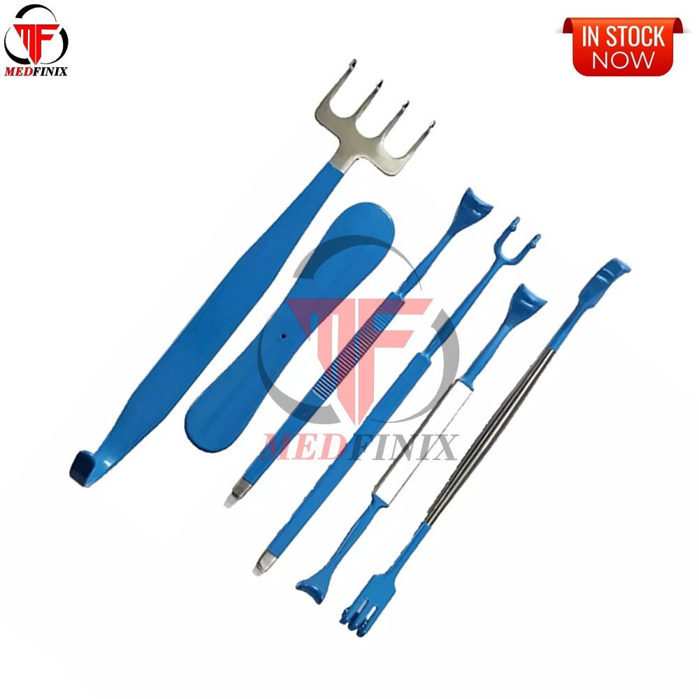 Surgical Insulated Retractor Set of 6 Pcs Insulated, Plastic Surgery Instruments