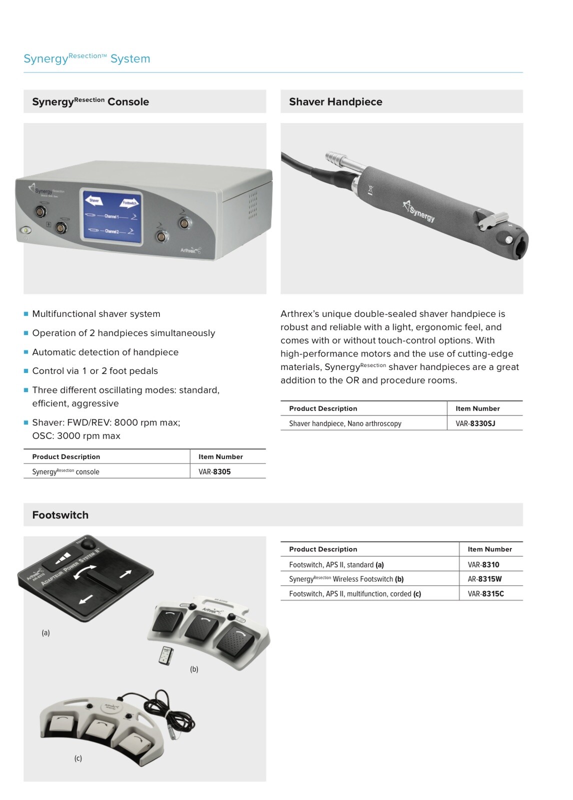 Arthrex AR-9800 Synergy RF Console W/Foot Pedal AR-9800F (Ablators Available)