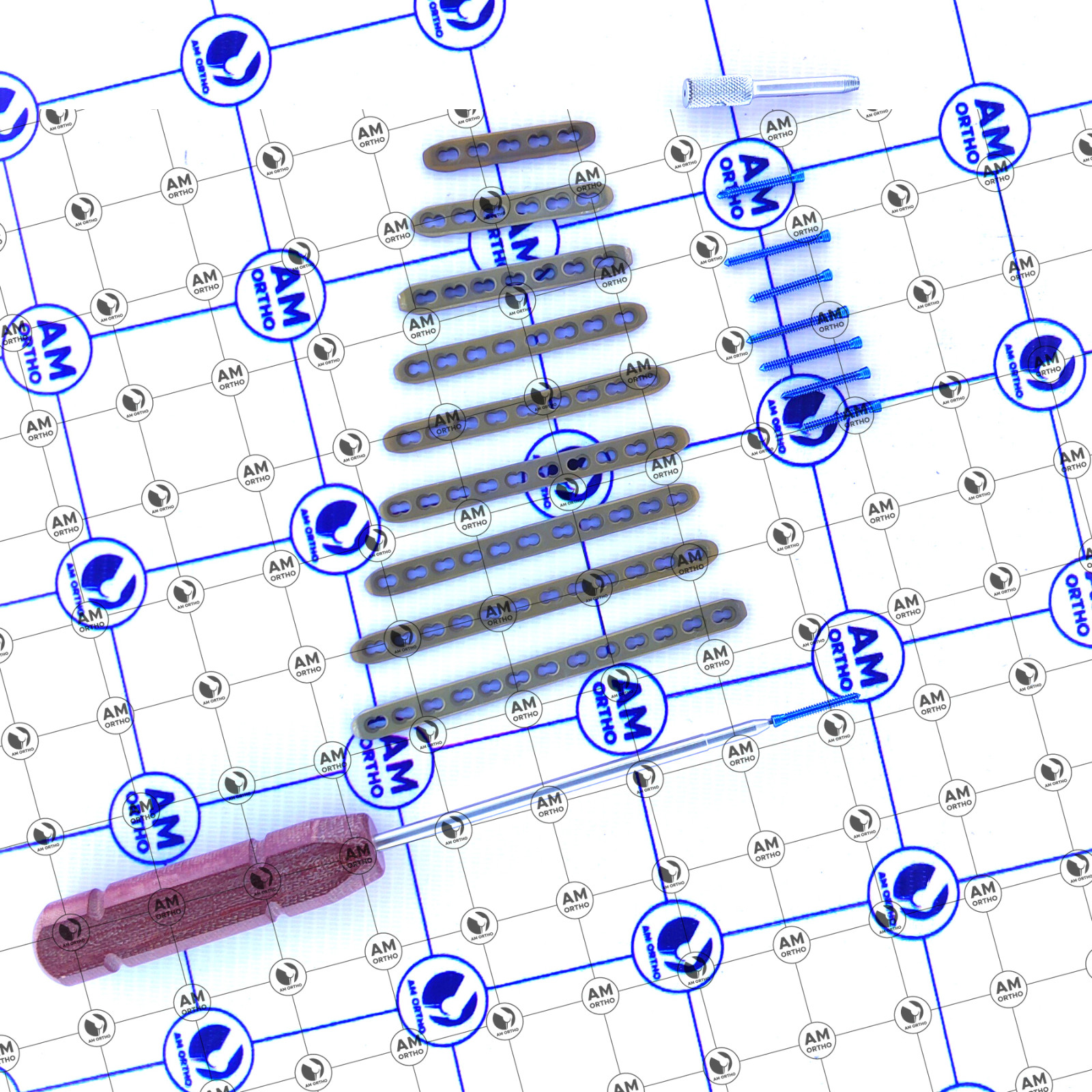 2.7mm Safety Locking Small Straight Plates 5Hole to 13Holes & Screw 70Pcs Set Ti