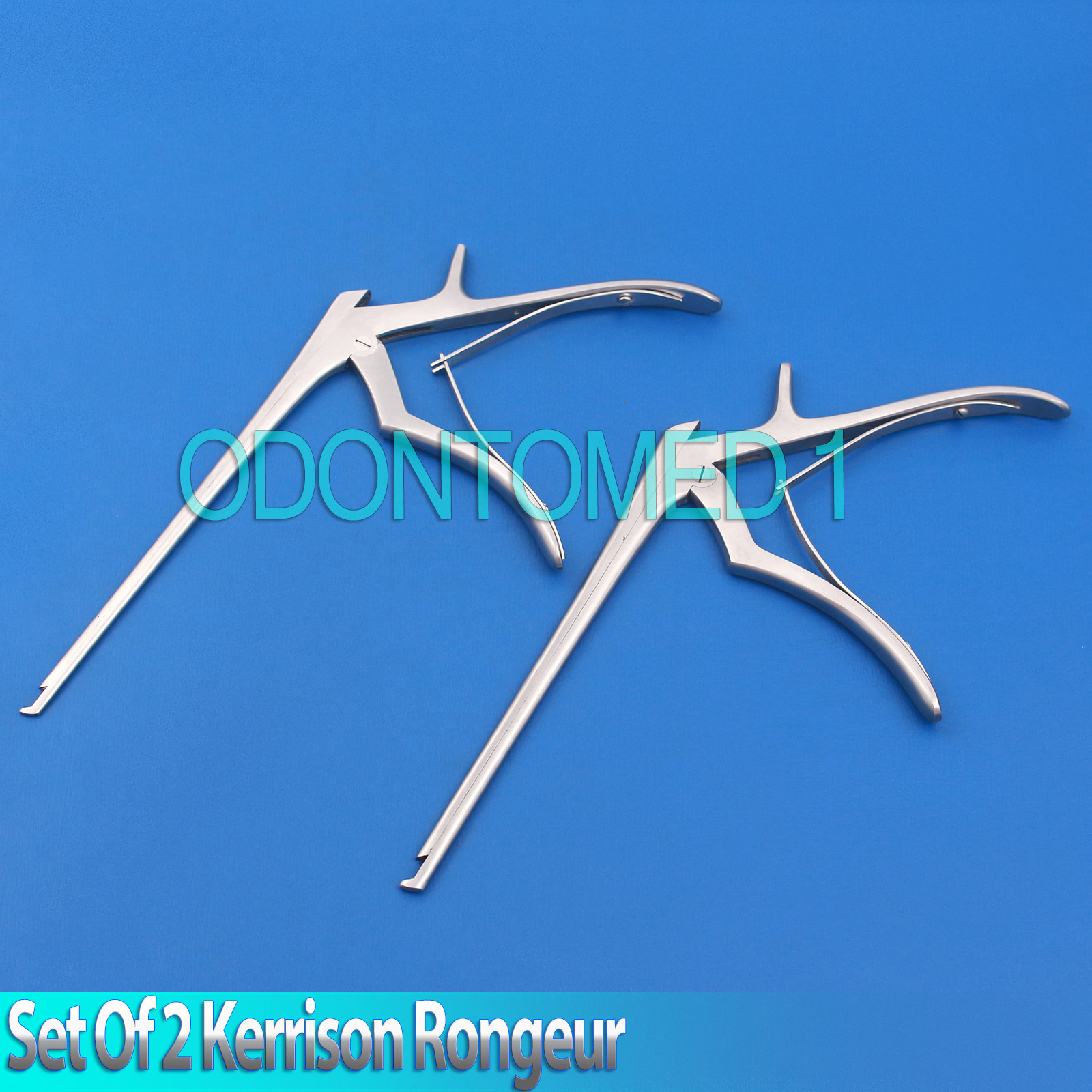 Set Of 2 Kerrison Rongeur 7″ Shaft 2mm + 4mm 45° Up Bite Orthopedic Instruments