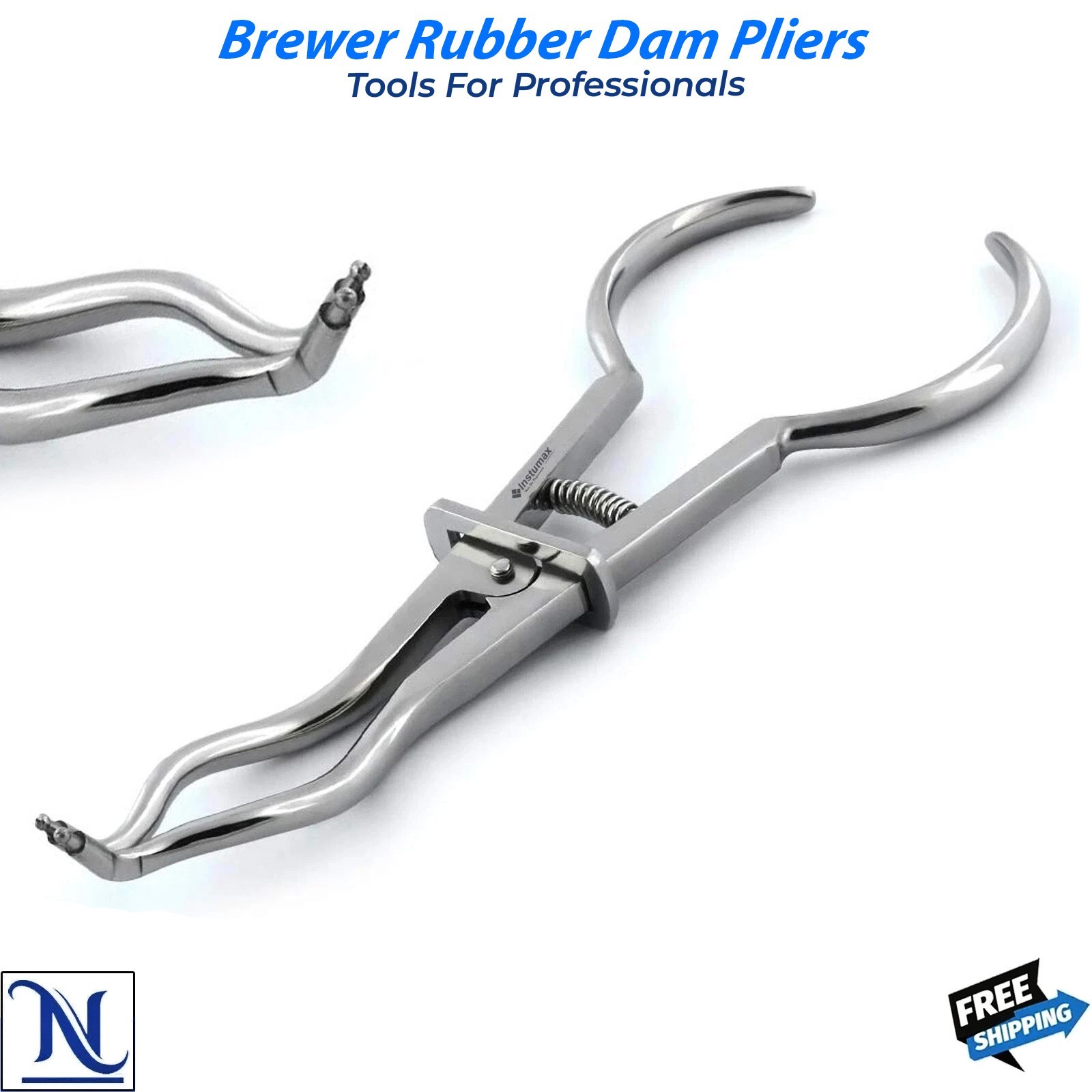 Dental Rubber Dam Endo Brinker Clamps Brewer Forceps Ivory Stoke Instruments Kit