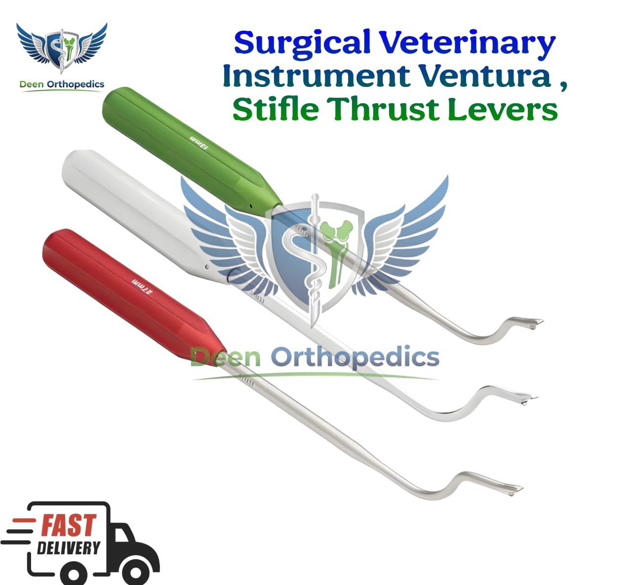 Ventura Surgical Veterinary Instruments, Stifle Thrust Levers in 20cm and 28cm