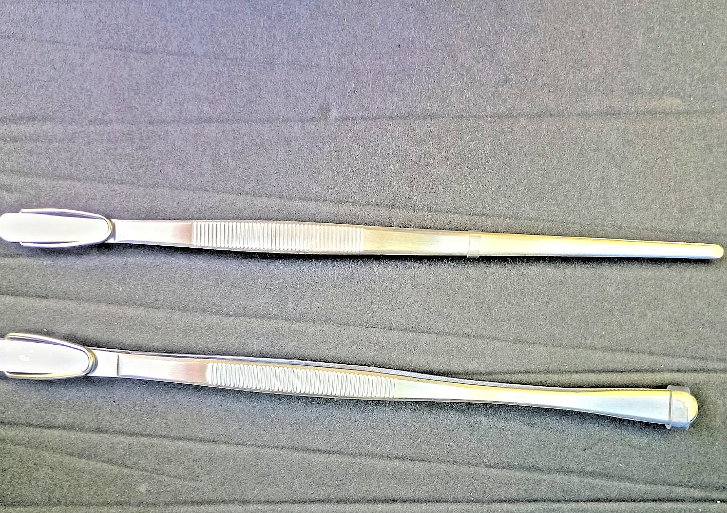 Set of 2 Stainless Steel Double‑Ended Surgical Retractors / Lab Spatulas – New