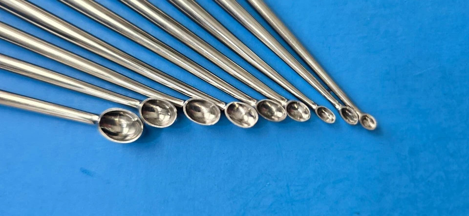 Turtle Brun Bone Curette Set 9pcs Orthopedic Surgical Sizes 000-6 CE