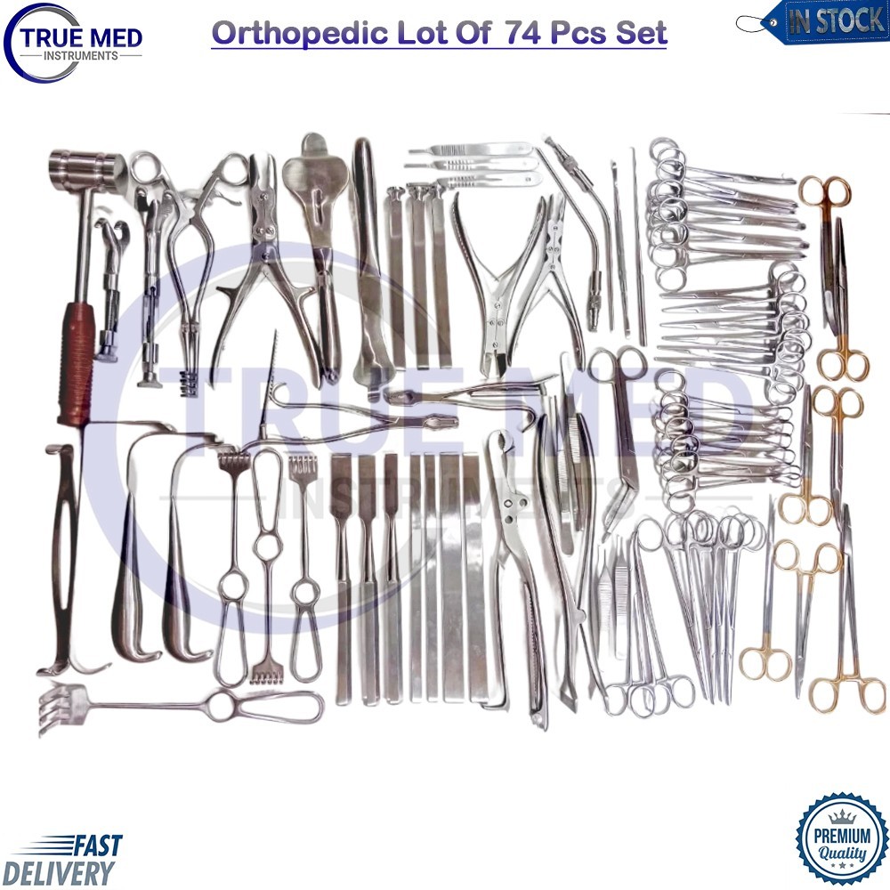 Basic Major Orthopedic Lot Of 74 Pcs Set Surgical Instruments