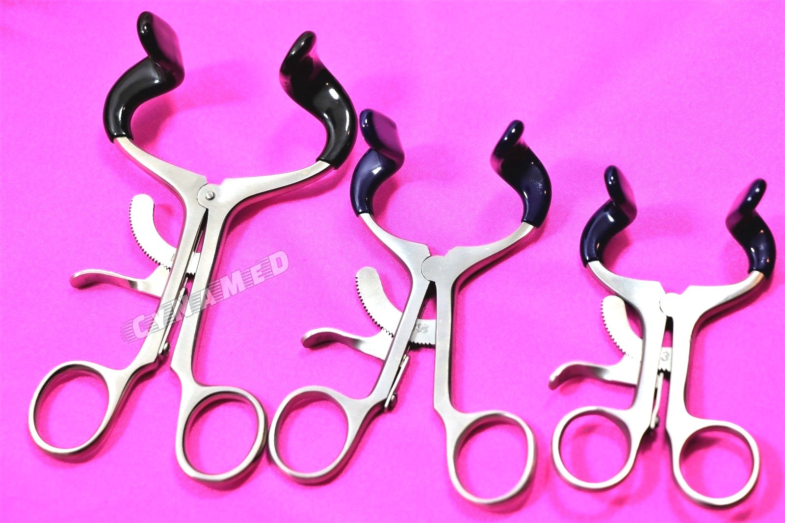 3 German Stainless Molt Mouth Gag Blue 5.5″+4.5″+3.5 Dental Surgical Instruments