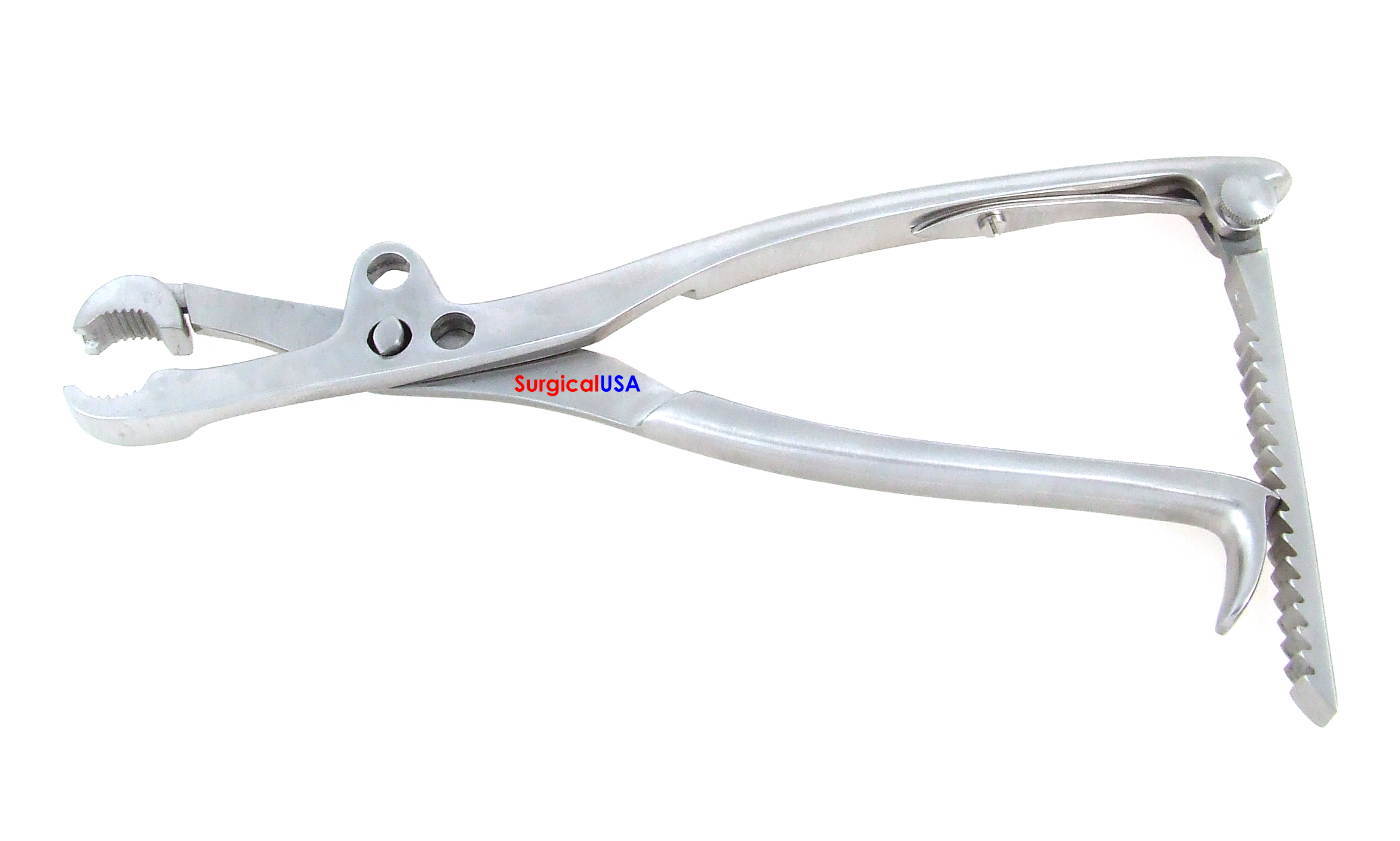 Lambotte Bone Holding Forceps 8.75inch Self Adjusting Jaws with Ratchet