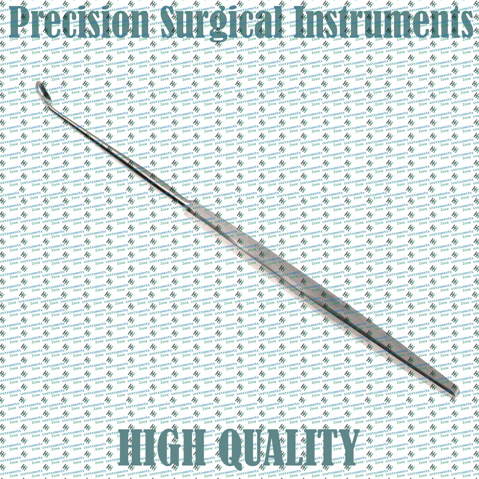 Antrum Curette 7 1/2″ Slightly Curved 1.5 x 6.0mm Oval Cup ENT Instrument