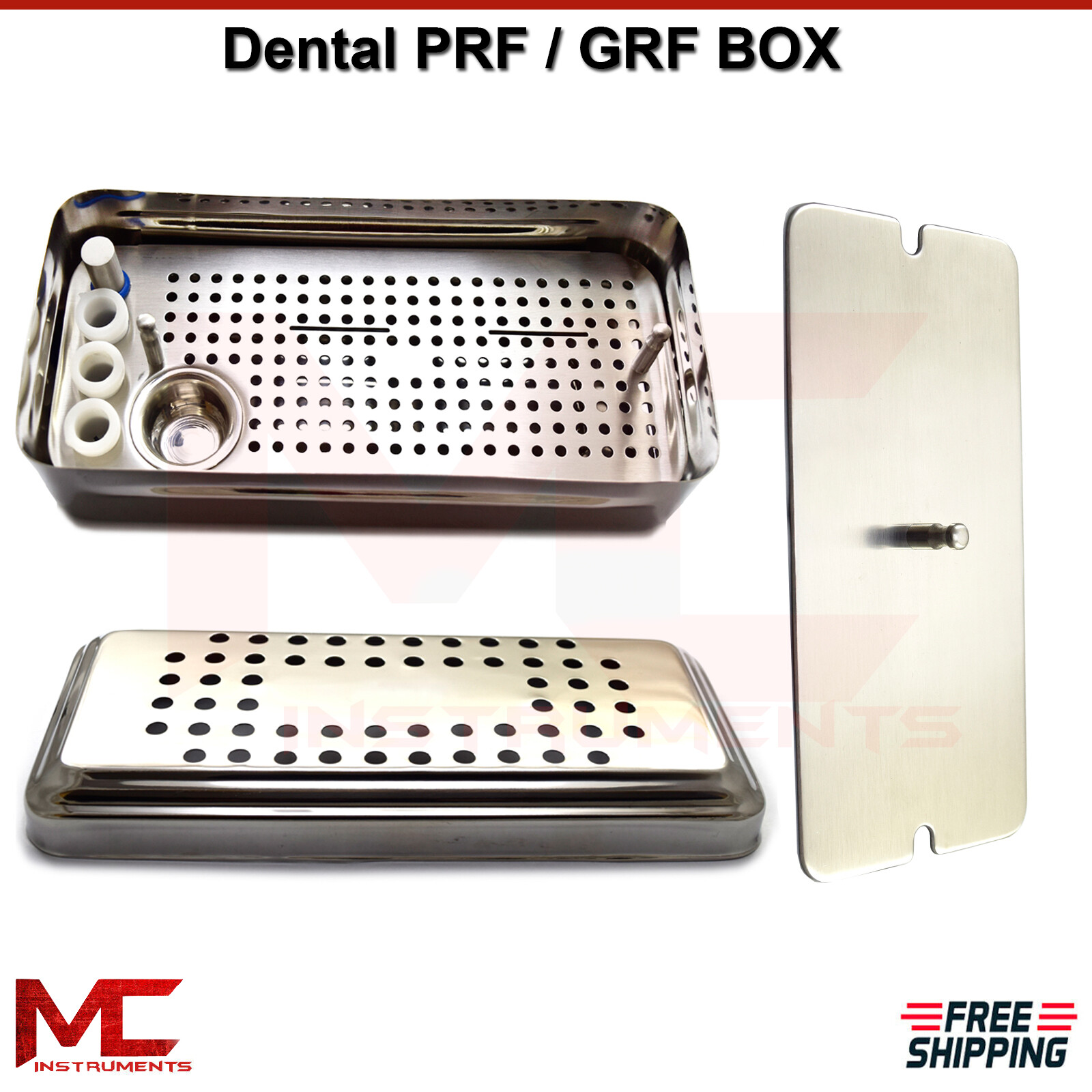 Dental Implant PRF Box Surgical Instruments Lagrange Scissor Mayo Hegar Forcep