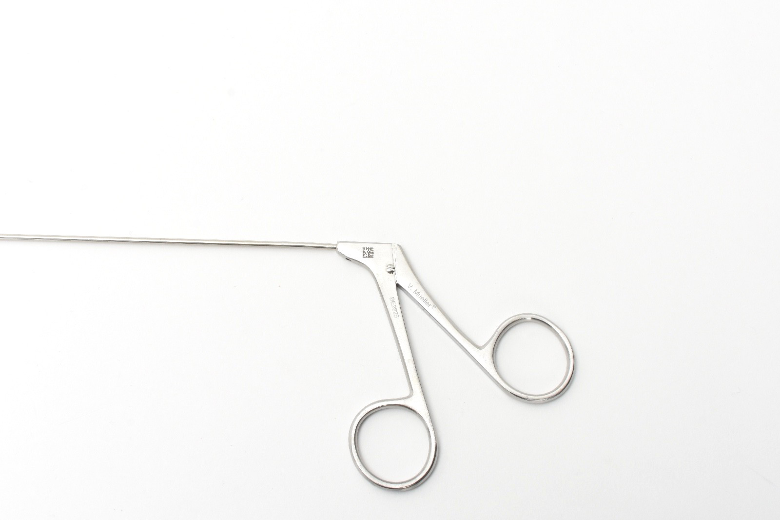 V.Mueller BE2826 Microlaryngeal Grasping Forceps Angled Left Jacko Cup 9-1/2 In