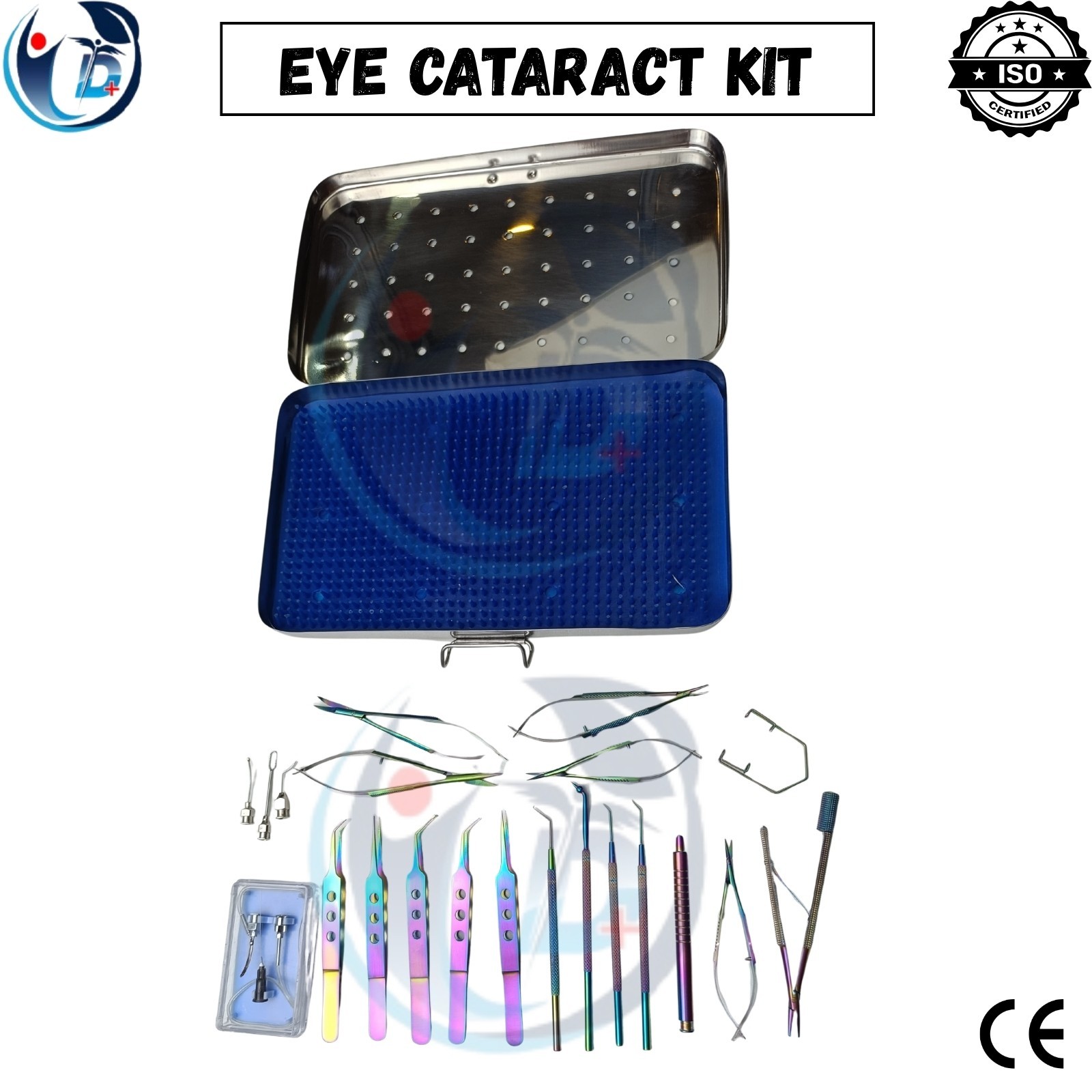 Eye Micro Cataract Surgery Multi-color Ophthalmic Surgical Instruments 21pcs box