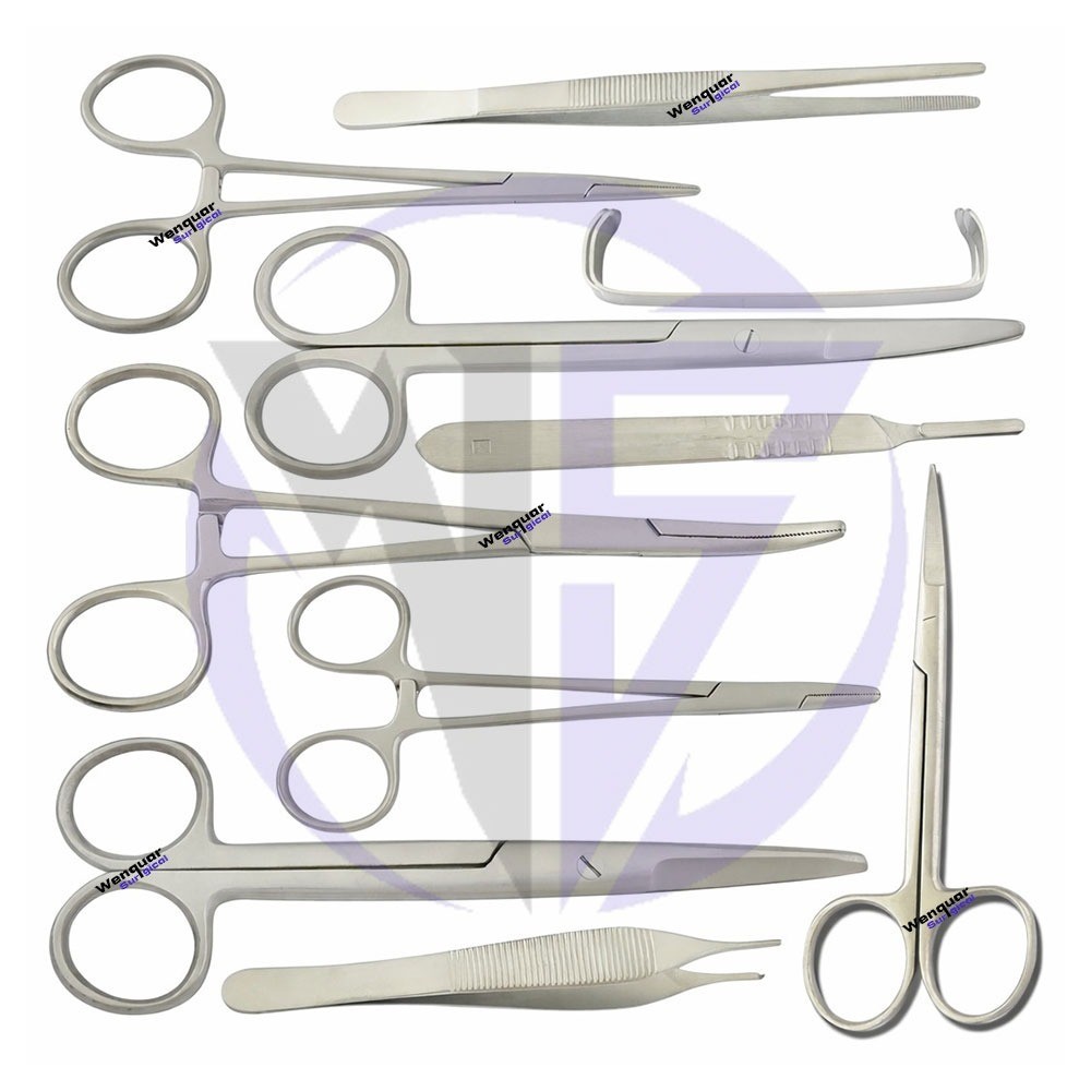 Delicated Forceps11Pcs Basic Minor Surgery Kit Surgical Dissecting Instruments
