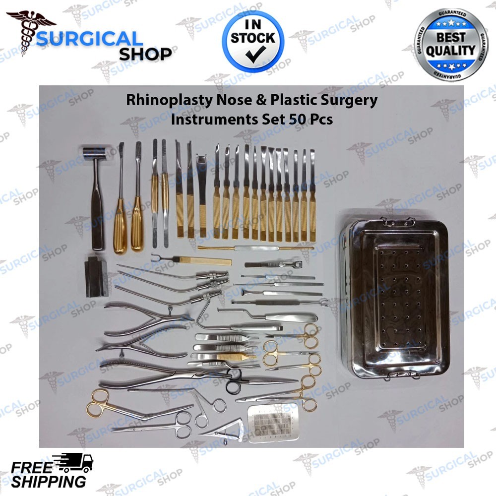 Rhinoplasty Instruments German Nose & Plastic Surgery Instruments 50 pcs Set