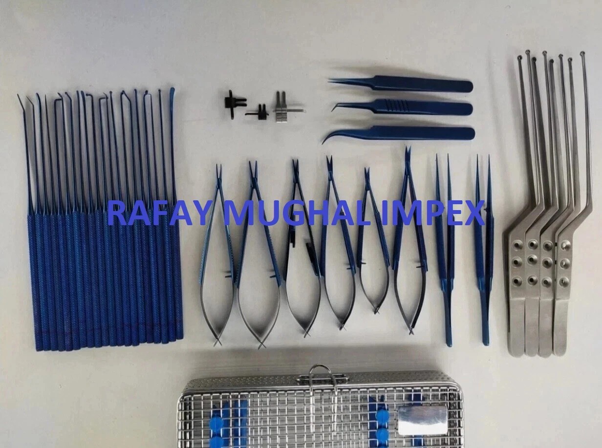38pcs Micro Surgery Instrument Set Precision Neurosurgical Tools Kit Steel