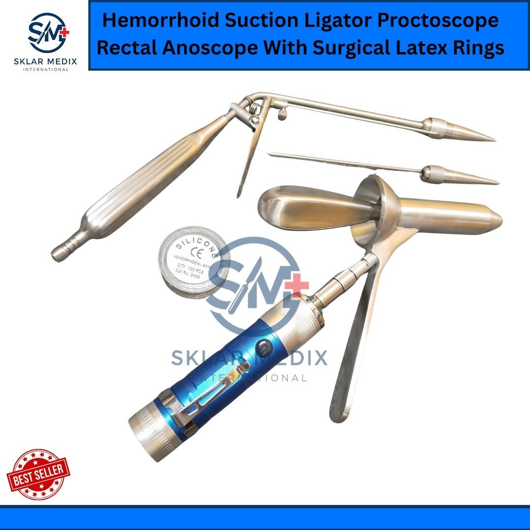 Hemorrhoid Suction Ligator Proctoscope Rectal Anoscope With Surgical Latex Rings